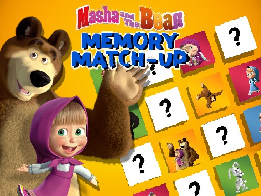 Masha and Bear Memory Match Puzzle