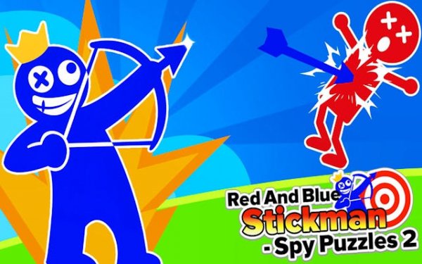 Red And Blue Stickman Spy Puzzles 2: Archery Mission